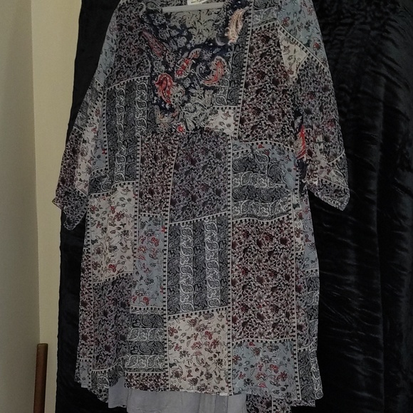 Simply Noelle women's baby doll midi multi-colored dress - Picture 1 of 4